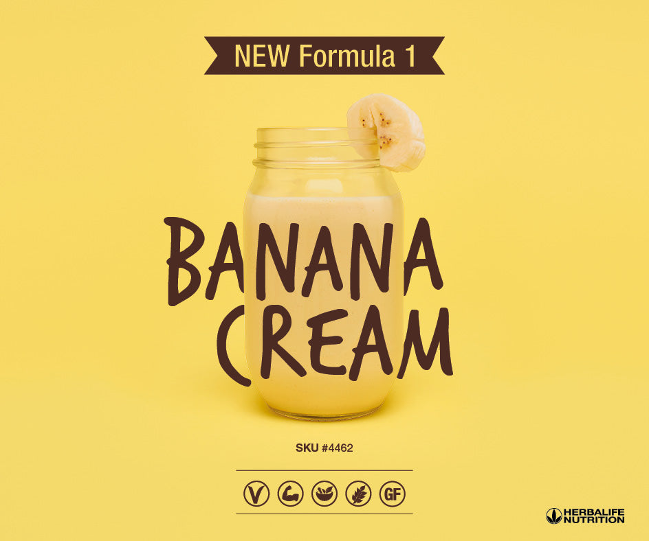 Banana Cream Herbalife Protein Shake - Formula 1 Healthy Meal