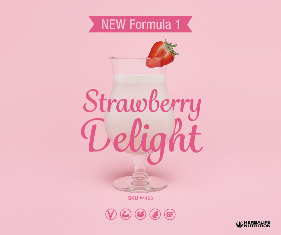 Strawberry Delight Herbalife Protein Shake - Formula 1 Healthy Meal